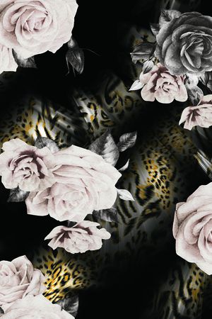 秋冬花型印花花型图片