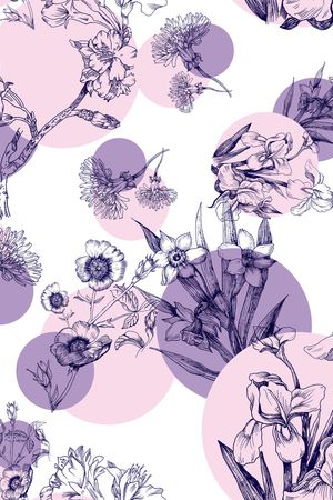小碎花印花花型图片
