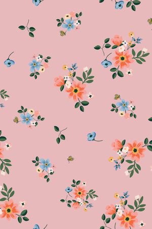 小碎花印花花型图片