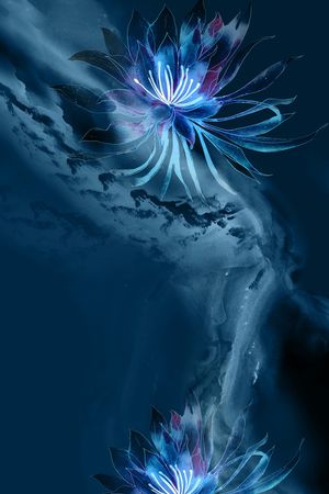 中国风定位花印花花型图片