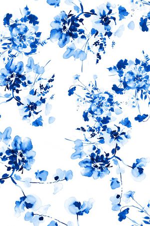 蔷薇花印花花型图片