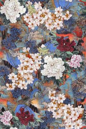 中国风印花花型图片