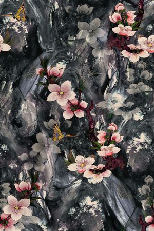 香云纱印花花型图片