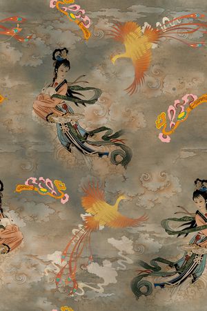 真丝印花花型图片