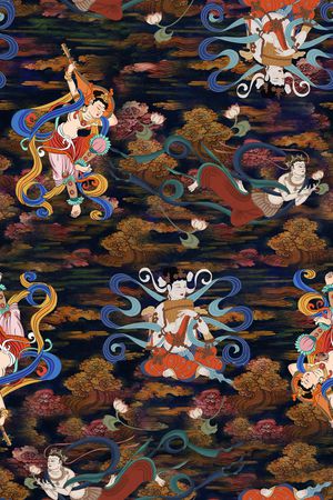 香云纱印花花型图片