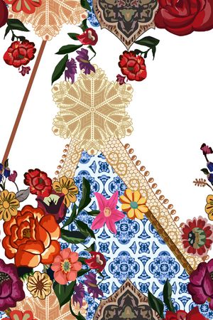 定位花印花花型图片