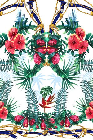 定位花印花花型图片