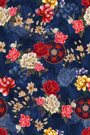 花卉印花花型图片