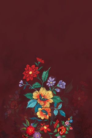 女装定位花印花花型图片