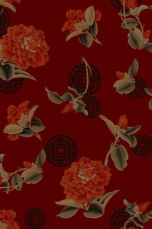 连衣裙印花花型图片