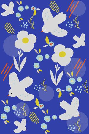 鸟印花花型图片