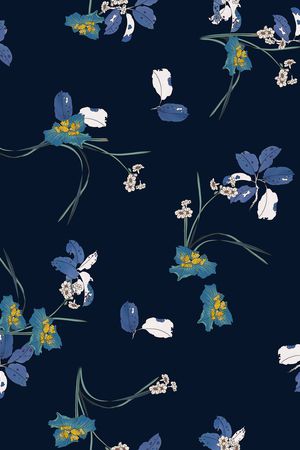 连衣裙印花花型图片