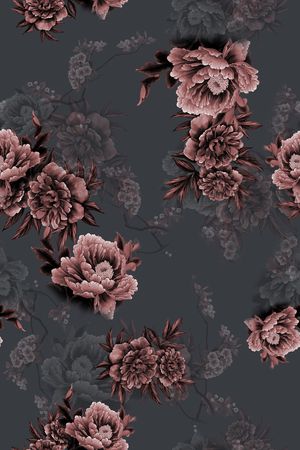 连衣裙印花花型图片