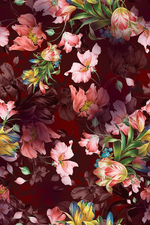花卉印花花型图片