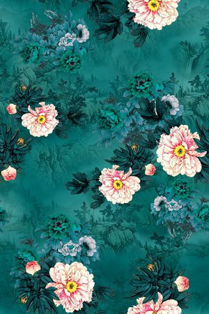 民族花卉印花花型图片