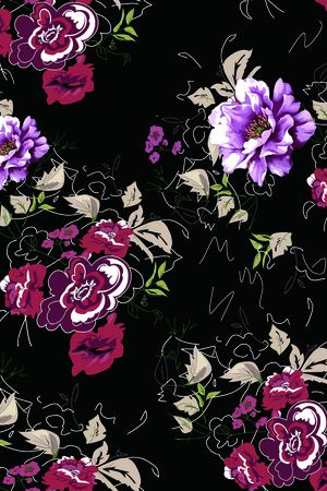线条印花花型图片