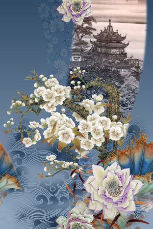 建筑印花花型图片