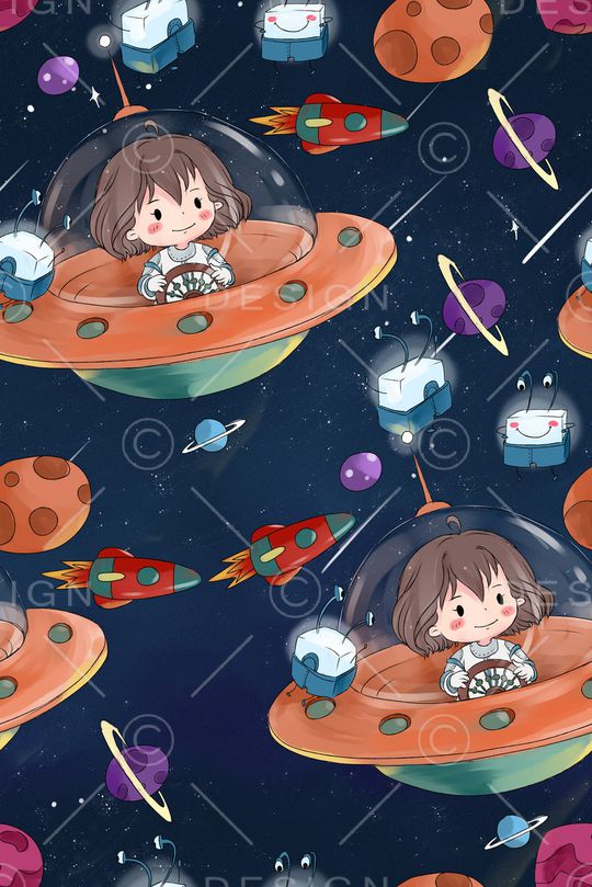 蓝色印花花型图片