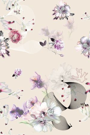 旗袍印花花型图片