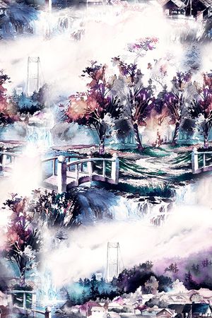 旗袍印花花型图片