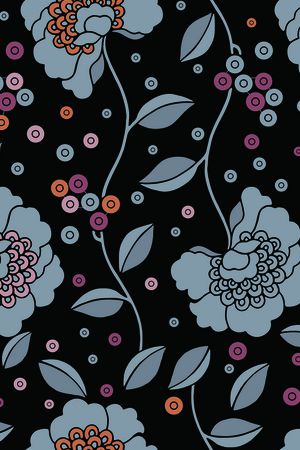 鸢尾花印花花型图片