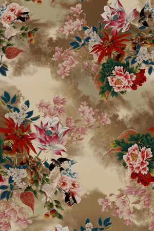 花卉印花花型图片