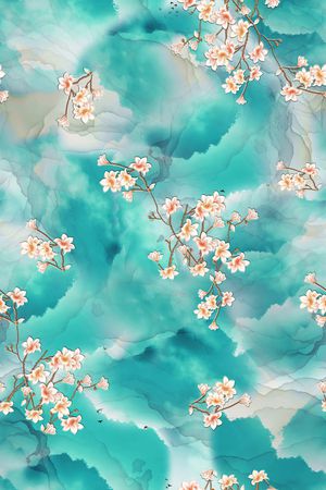 旗袍印花花型图片