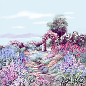 树林印花花型图片