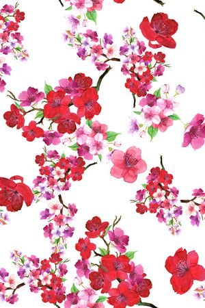 梅花印花花型图片