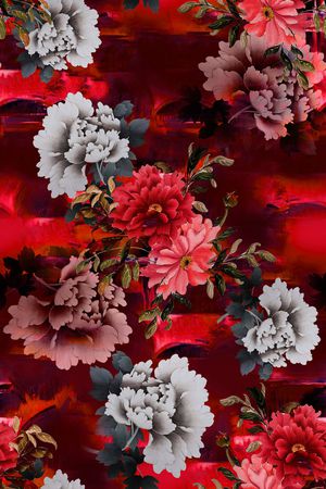 香云纱印花花型图片