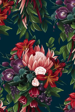 兰花印花花型图片