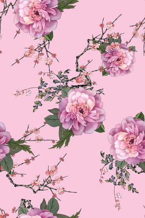 梅花印花花型图片