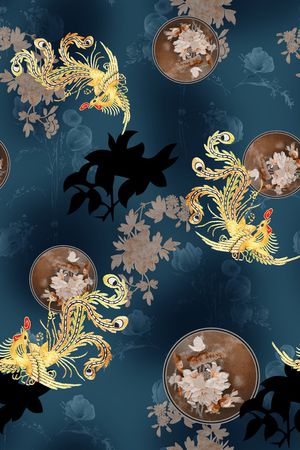 香云纱印花花型图片