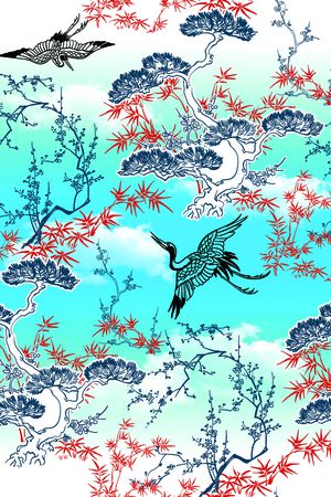 梅花印花花型图片