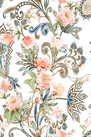 鲜花印花花型图片