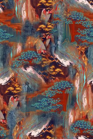 香云纱印花花型图片