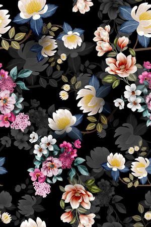 花卉印花花型图片