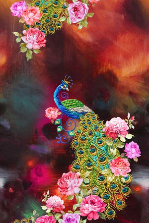 鸟印花花型图片