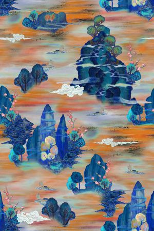 香云纱印花花型图片
