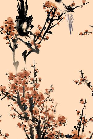 梅花印花花型图片