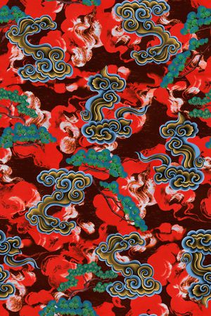 祥云印花花型图片