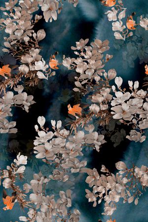 花鸟印花花型图片