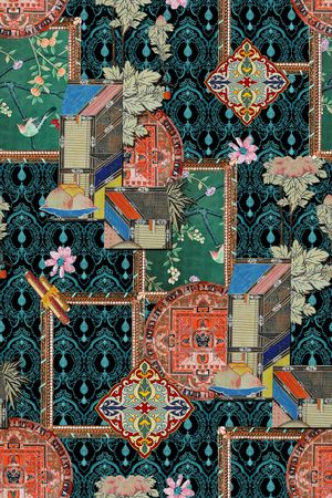 油画花型印花花型图片