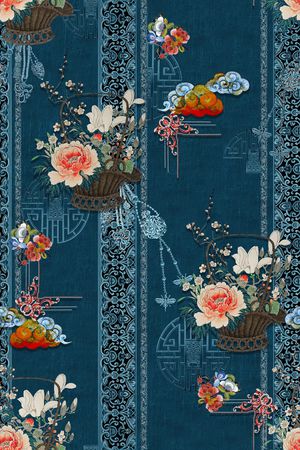 油画花型印花花型图片