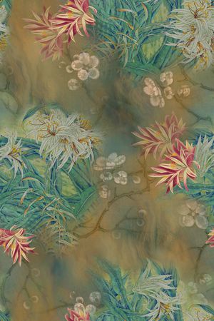 油画花型印花花型图片