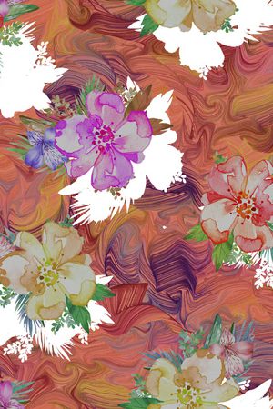 数码花型印花花型图片