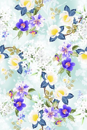 花卉印花花型图片