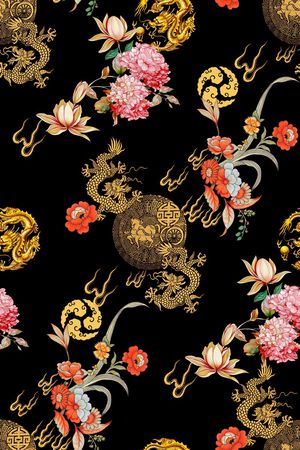 花卉印花花型图片