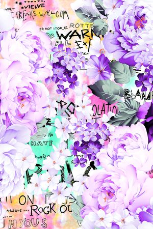 鲜花印花花型图片