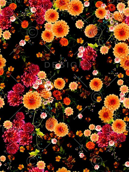 花卉印花花型图片